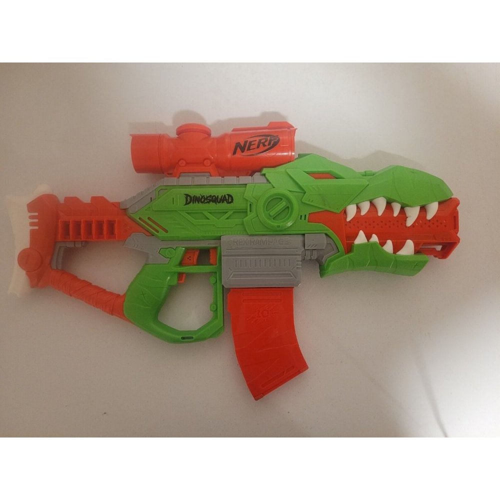 Nerf Dinosquad Rex-Rampage Motorized working Blaster 10 Dart Clip, No Darts